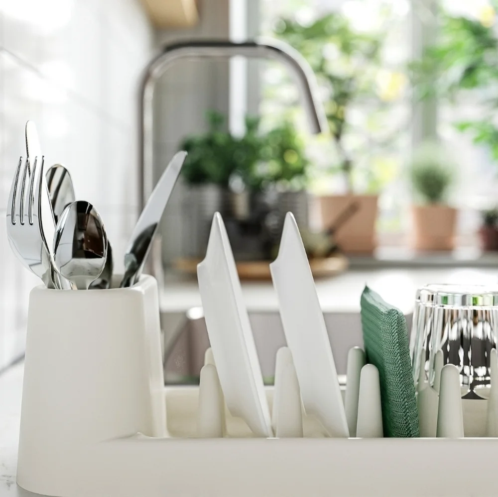 IKEA STÄMLING Dish drainer, off-white, 19 